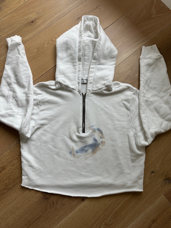 Cotton Citizen Tops - Continued Citizen Half-Zip Hoodie with Subtle Graphic